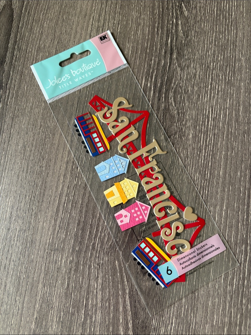 ❤️$4 Jolee's Boutique San Francisco Dimensional Stickers
